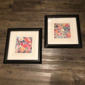 Framed Floral Print Set